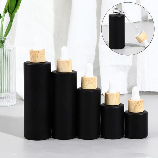 storage bottles & jars dropper bottle tubes frosted black glass refillable for essential pipette container
storage bottles & jars dropper bottle tubes frosted black glass refillable for essential pipette container