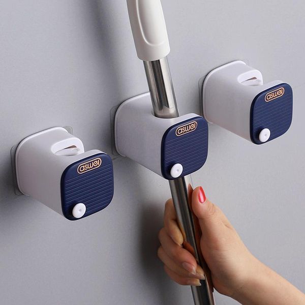 hooks & rails high-quality mop holder wall mounted household broom brush rack storage hanger kitchen accessories bathroom organizer
hooks & rails high-quality mop holder wall mounted household broom brush rack storage hanger kitchen accessories bathroom organizer