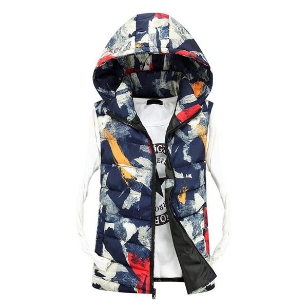 men's vests winter vest fashion hooded thick camouflage coat warm cotton casual jacket waistcoat, Black;white
men's vests winter vest fashion hooded thick camouflage coat warm cotton casual jacket waistcoat, Black;white