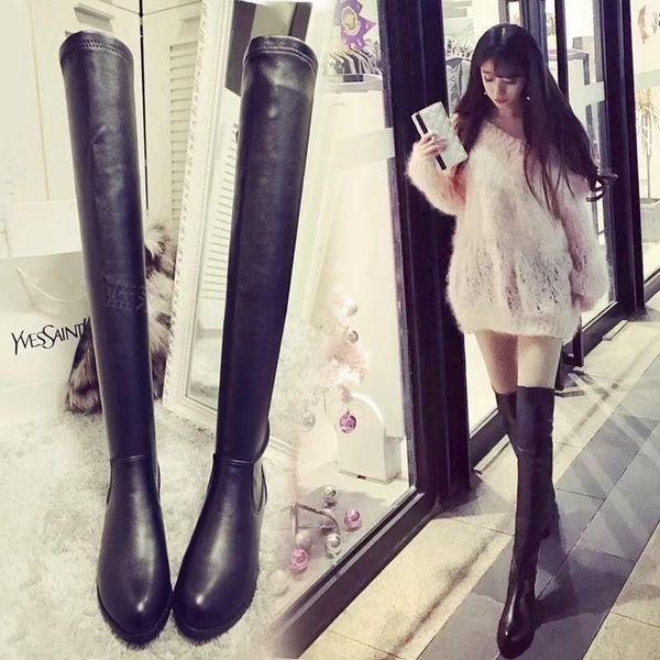 boots 2021 women's pu leather over-the-knee thin flat-bottomed low-mid-heeled long high-barrel elastic, Black
boots 2021 women's pu leather over-the-knee thin flat-bottomed low-mid-heeled long high-barrel elastic, Black