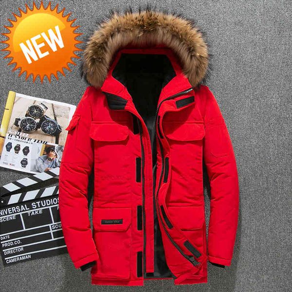 -30 degree winter jacket men down parkas white duck coat fur hooded thick warm windbproof snow overcoat s-xxxl, Black
-30 degree winter jacket men down parkas white duck coat fur hooded thick warm windbproof snow overcoat s-xxxl, Black
