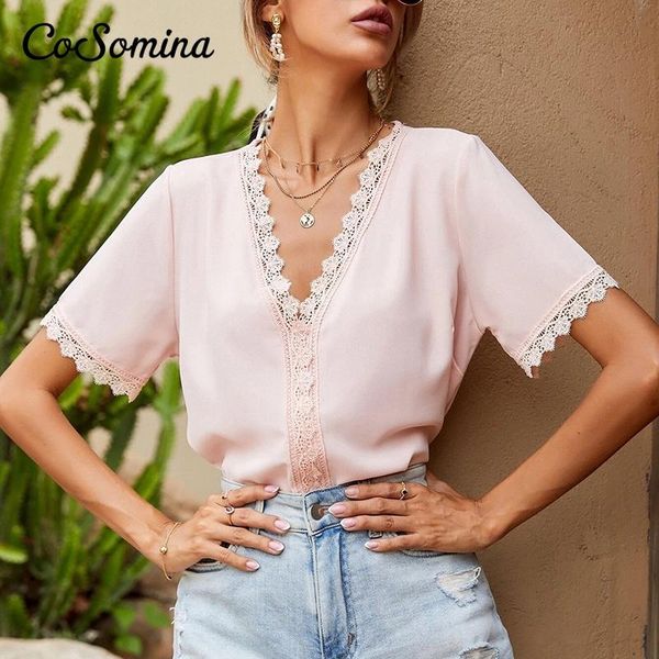 women's t-shirt cosomina lace hem deep v-neck women summer short sleeve solid white female chiffon shirt casual ladies 2021
women's t-shirt cosomina lace hem deep v-neck women summer short sleeve solid white female chiffon shirt casual ladies 2021