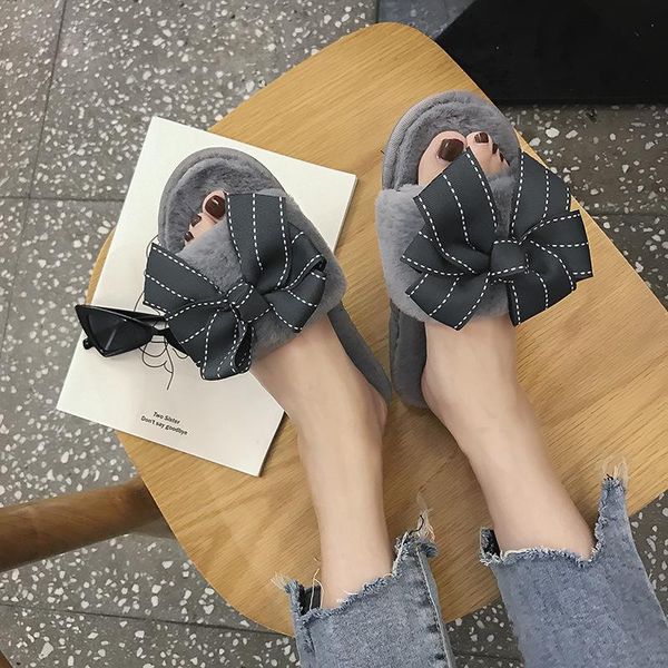 lovely cartoons bow-knot fuzzy women winter warm slippers memory foam cozy non-slip lining hairy floor indoor plush open toe, Black
lovely cartoons bow-knot fuzzy women winter warm slippers memory foam cozy non-slip lining hairy floor indoor plush open toe, Black