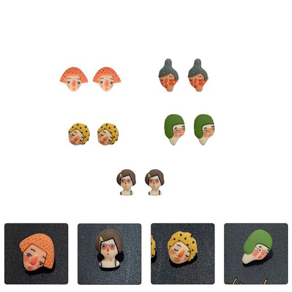 stud 5pairs of funny face shaped earrings fashion ear studs party lovely jewelry, Golden;silver
stud 5pairs of funny face shaped earrings fashion ear studs party lovely jewelry, Golden;silver