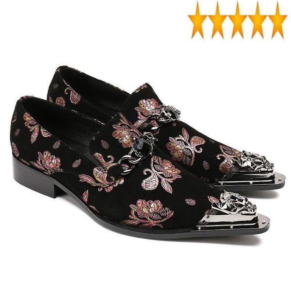 dress shoes mens floral printed crystal fashion male metal pointed toe genuine leather office party banquet black footwear
dress shoes mens floral printed crystal fashion male metal pointed toe genuine leather office party banquet black footwear