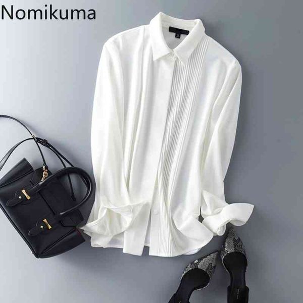 nomikuma elegant pleated chiffon blouse causal turn-down collar blusas long sleeve spring new women shirts 6g112 210427, White
nomikuma elegant pleated chiffon blouse causal turn-down collar blusas long sleeve spring new women shirts 6g112 210427, White