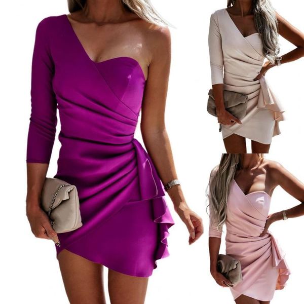 casual dresses women elegant one shoulder mini dress 2021 autumn v-neck solid party ladies long sleeve vestidos, Black;gray
casual dresses women elegant one shoulder mini dress 2021 autumn v-neck solid party ladies long sleeve vestidos, Black;gray