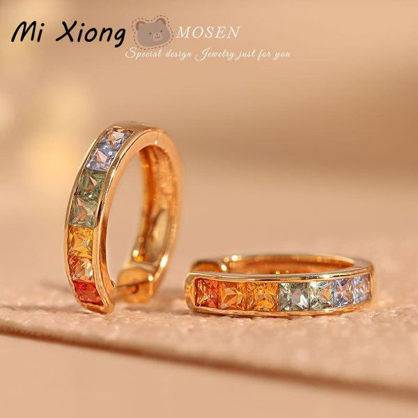 hoop & huggie mi xiong s925 sterling silver original rainbow series colorful earrings elegant fresh exquisite ladies charm brand jewelry, Golden;silver
hoop & huggie mi xiong s925 sterling silver original rainbow series colorful earrings elegant fresh exquisite ladies charm brand jewelry, Golden;silver