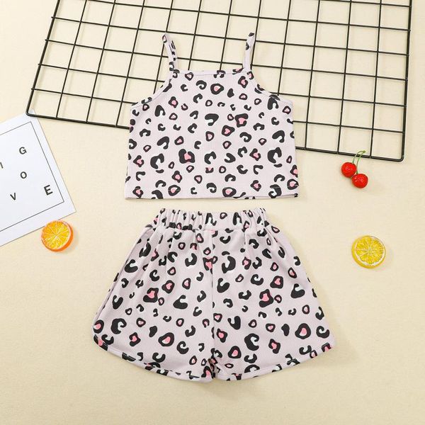 clothing sets 2021 children leopard print clothes set, girls sleeveless square collar cropped + elastic waist shorts, White
clothing sets 2021 children leopard print clothes set, girls sleeveless square collar cropped + elastic waist shorts, White