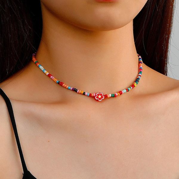 chains bohemia rainbow seed beads necklace simple choker women's string beaded short jewelry gift, Silver
chains bohemia rainbow seed beads necklace simple choker women's string beaded short jewelry gift, Silver