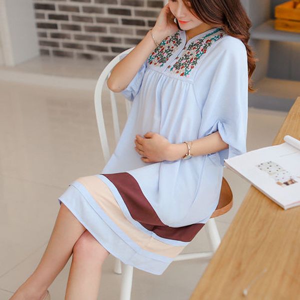maternity dress embroidery maternity short sleeve t-shirt es summer loose pregnant women vestidos pregnancy clothings plus size, White
maternity dress embroidery maternity short sleeve t-shirt es summer loose pregnant women vestidos pregnancy clothings plus size, White