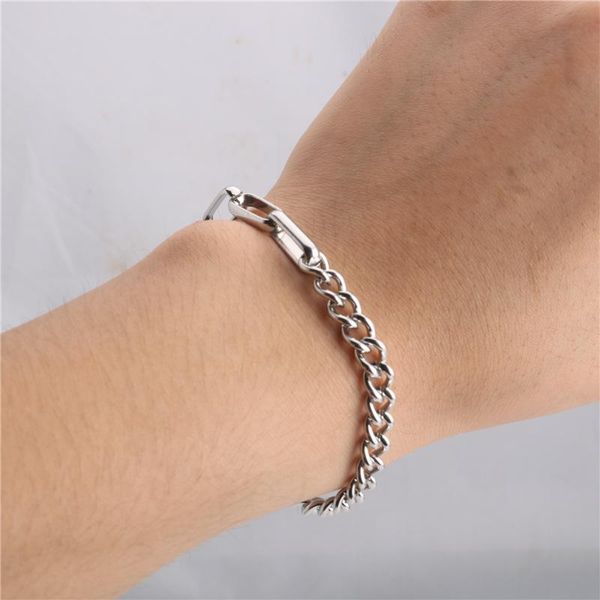charm bracelets stainless steel spliced chain bracelet for mne women thick chunky paperclip link bangle punk jewelry, Golden;silver
charm bracelets stainless steel spliced chain bracelet for mne women thick chunky paperclip link bangle punk jewelry, Golden;silver