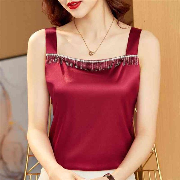 summer fashion camisole sleeveless womens tank tassel chiffon vest solid patchwork ol woman clothing, White
summer fashion camisole sleeveless womens tank tassel chiffon vest solid patchwork ol woman clothing, White