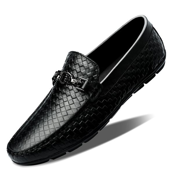 2021 new autumn white lazy bean men's british casual office business large shoes, Black
2021 new autumn white lazy bean men's british casual office business large shoes, Black