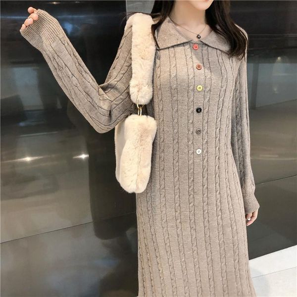 casual dresses yamdi autumn warm 2021 pollover woman solid winter thick knitted sweater dress women loose jumper vestidos, Black;gray
casual dresses yamdi autumn warm 2021 pollover woman solid winter thick knitted sweater dress women loose jumper vestidos, Black;gray