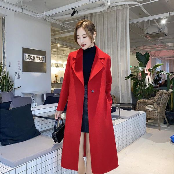 women's wool & blends autumn winter women coat female solid long sleeve classic outerwear ladies streetwear clothes trench jackets a275, Black
women's wool & blends autumn winter women coat female solid long sleeve classic outerwear ladies streetwear clothes trench jackets a275, Black
