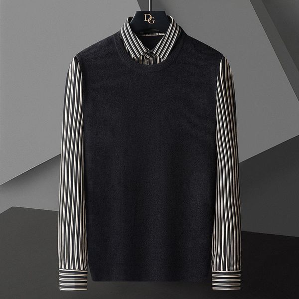men's hoodies & sweatshirts korean fashions stripe knitted sweater collar two garments male sweatshirt men's black uhng
men's hoodies & sweatshirts korean fashions stripe knitted sweater collar two garments male sweatshirt men's black uhng