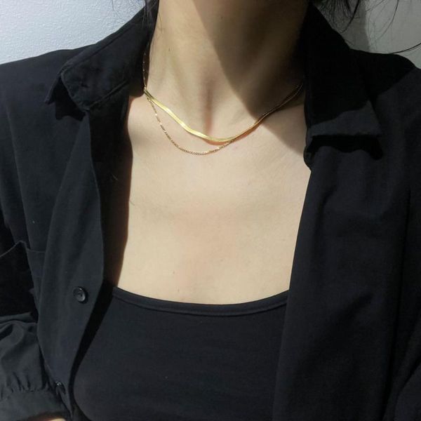 chains fashion stainteel steel fine snake chain pendant neckalce fairy double for women jewelry gift, Silver
chains fashion stainteel steel fine snake chain pendant neckalce fairy double for women jewelry gift, Silver