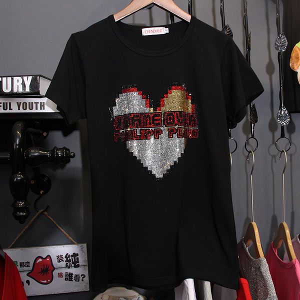 hiawatha 2021 larger size summer black fashion t-shirt women love diamond korean t shirts short sleeve tx071 women's, White
hiawatha 2021 larger size summer black fashion t-shirt women love diamond korean t shirts short sleeve tx071 women's, White