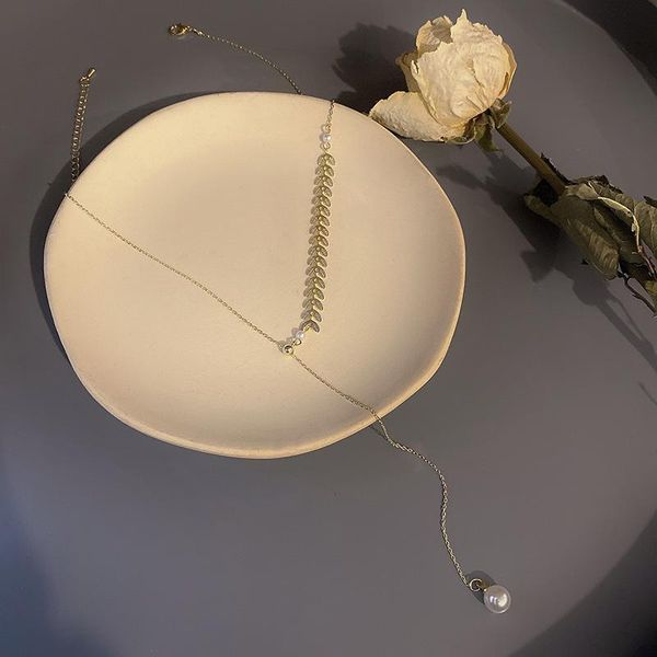 chains high sense of niche design wheat ear necklace female clavicle chain french temperament simple personality, Silver
chains high sense of niche design wheat ear necklace female clavicle chain french temperament simple personality, Silver