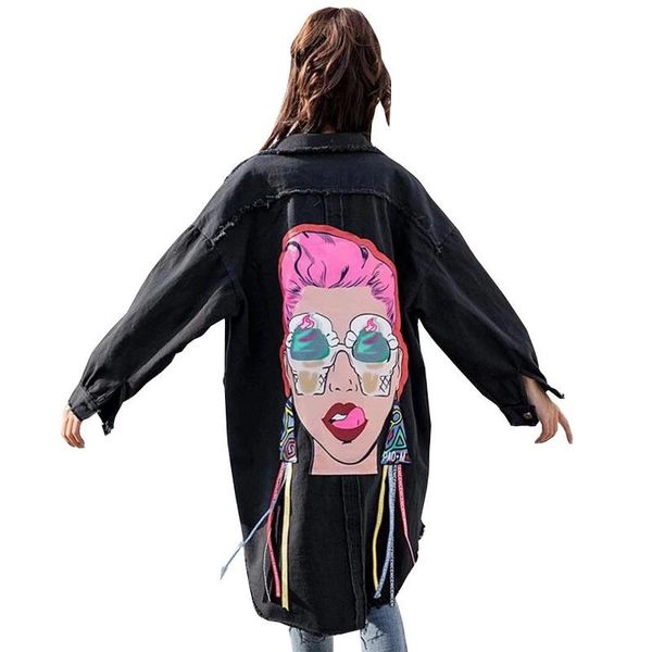 boyfriend casual denim jacket woman loose coat vintage pattern korea print windbreaker chaqueta mujer harajuku bewomen's jackets, Black;brown
boyfriend casual denim jacket woman loose coat vintage pattern korea print windbreaker chaqueta mujer harajuku bewomen's jackets, Black;brown