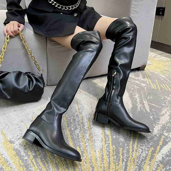 fashion designer women long boots side zipper suede real leather 2.5cm thick heels motorcycle over the knee booties 5 colors, Black
fashion designer women long boots side zipper suede real leather 2.5cm thick heels motorcycle over the knee booties 5 colors, Black
