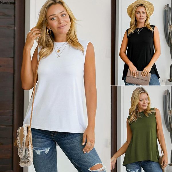women's tanks & camis houthion t-shirt the fashion temperament leisure solid color summer sleeveless round neck vest, White
women's tanks & camis houthion t-shirt the fashion temperament leisure solid color summer sleeveless round neck vest, White
