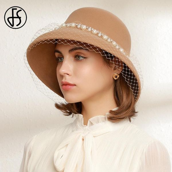 stingy brim hats fs british vintage wool felt dome fedora for women winter cloche hat fedoras bowler cap with veils bead chain, Blue;gray
stingy brim hats fs british vintage wool felt dome fedora for women winter cloche hat fedoras bowler cap with veils bead chain, Blue;gray