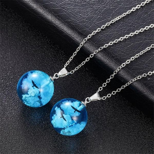 chic transparent resin rould ball moon pendant necklace women blue sky eagle chain fashion jewelry gifts for girl necklaces, Silver
chic transparent resin rould ball moon pendant necklace women blue sky eagle chain fashion jewelry gifts for girl necklaces, Silver