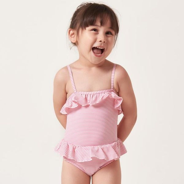 one-piece suits julysand children swimwear high-end one piece swimsuit baby pink striped soft skin care girls bathingsuit 
one-piece suits julysand children swimwear high-end one piece swimsuit baby pink striped soft skin care girls bathingsuit