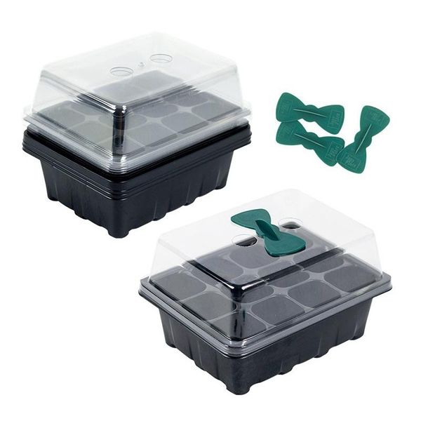 planters & pots 6-pack 12 cells seed trays seedling starter tray, humidity adjustable plant kit with dome and base grow
planters & pots 6-pack 12 cells seed trays seedling starter tray, humidity adjustable plant kit with dome and base grow