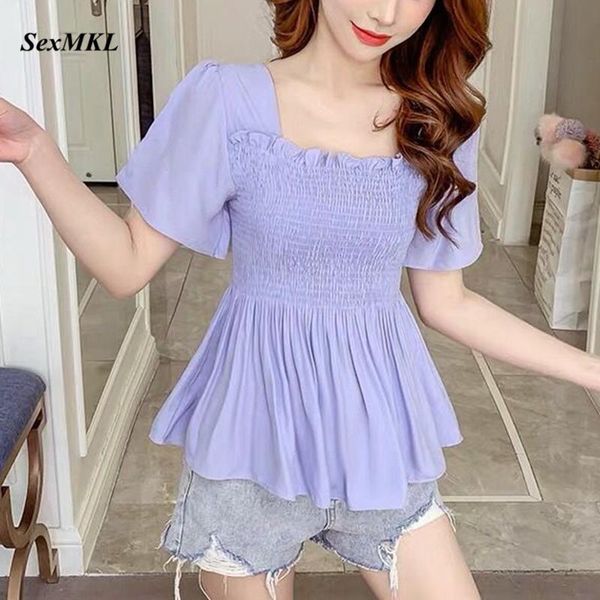women's blouses & shirts vintage summer white women 2021 fashion casual chiffon ladies korean short sleeve ruffles slim corset blo 
women's blouses & shirts vintage summer white women 2021 fashion casual chiffon ladies korean short sleeve ruffles slim corset blo