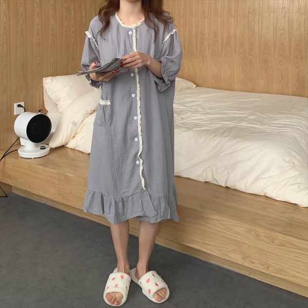nightgowns lace ruffles short sleeve women sleepwear summer homewear dress single breasted bightdress loose sleepdress y468, Black;red
nightgowns lace ruffles short sleeve women sleepwear summer homewear dress single breasted bightdress loose sleepdress y468, Black;red