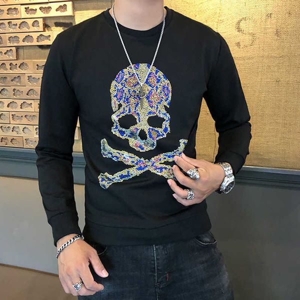 men's hoodies & sweatshirts winter fashion design drilling of thin male sweatershirt 83ry, Black
men's hoodies & sweatshirts winter fashion design drilling of thin male sweatershirt 83ry, Black