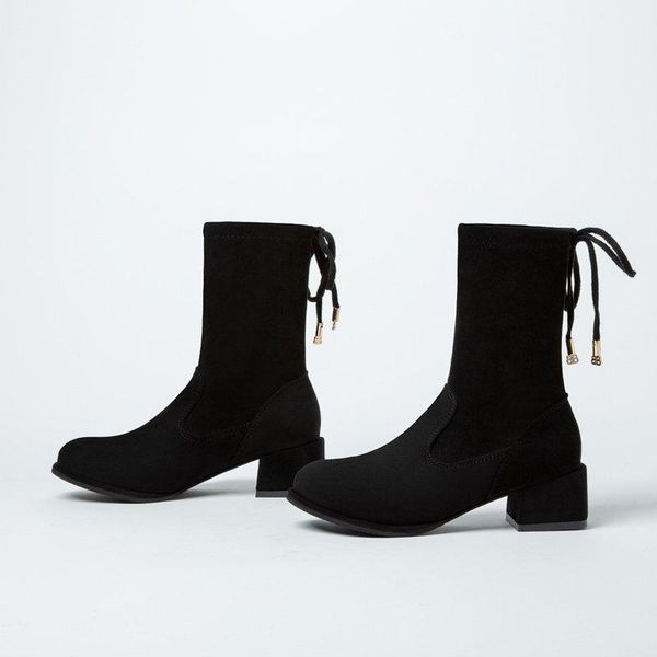 boots pointed heel web celebrity thin for women's shoes, Black
boots pointed heel web celebrity thin for women's shoes, Black