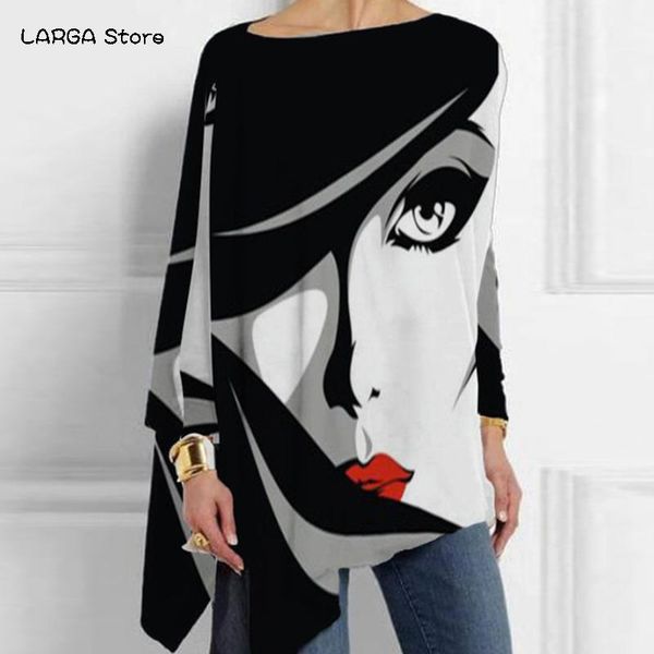 women's t-shirt women fashion harajuku shirt aesthetic clothes ladies long sleeve lrregular shirts graphic tees vintage printed, White
women's t-shirt women fashion harajuku shirt aesthetic clothes ladies long sleeve lrregular shirts graphic tees vintage printed, White