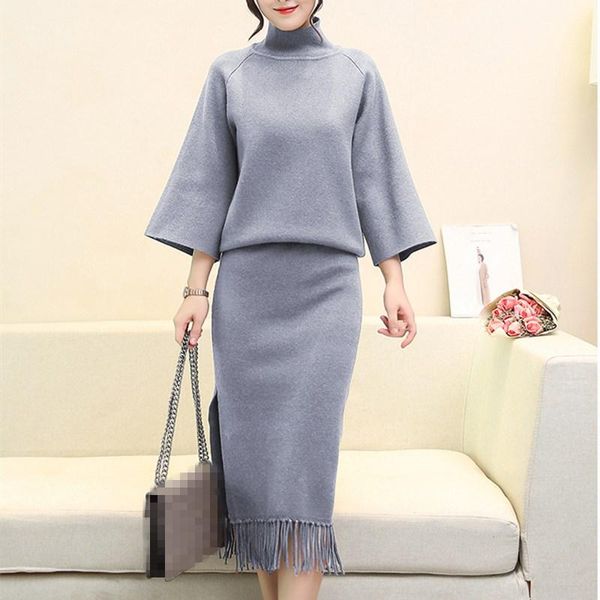autumn winter skirt suit women bottoming sweater tassel skirts knit 2 piece set women's two pants, White
autumn winter skirt suit women bottoming sweater tassel skirts knit 2 piece set women's two pants, White