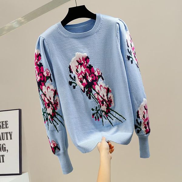 women's sweaters heavy industry sweet jacquard crew neck pullover sweater 2021 korean style knitwear girls loose casual top, White;black
women's sweaters heavy industry sweet jacquard crew neck pullover sweater 2021 korean style knitwear girls loose casual top, White;black