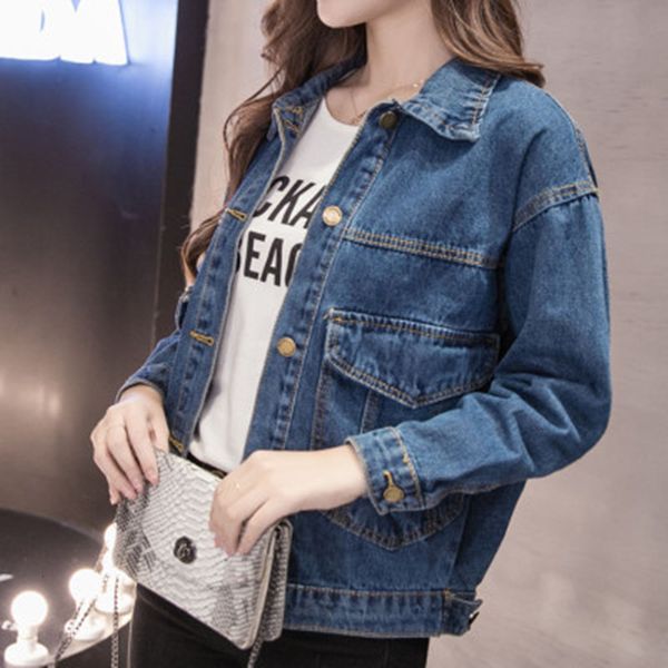 women's jackets denim jacket women big size pocket basical button coat blue wash dye plus full sleeves student fashion 9fcy, Black;brown
women's jackets denim jacket women big size pocket basical button coat blue wash dye plus full sleeves student fashion 9fcy, Black;brown