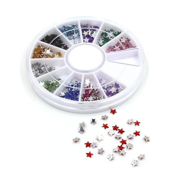 nail art decorations 12 colors 3d star sequins with acrylic round flat back wheel design box decoration phone tools, Silver;gold
nail art decorations 12 colors 3d star sequins with acrylic round flat back wheel design box decoration phone tools, Silver;gold