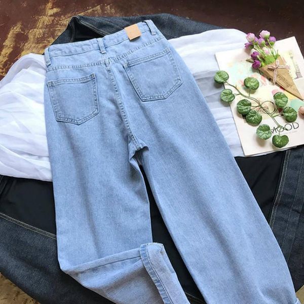women's jeans large fashion retro women loose all-match casual solid 5xl straight students denim korean-style ankle-length spring size, Blue
women's jeans large fashion retro women loose all-match casual solid 5xl straight students denim korean-style ankle-length spring size, Blue