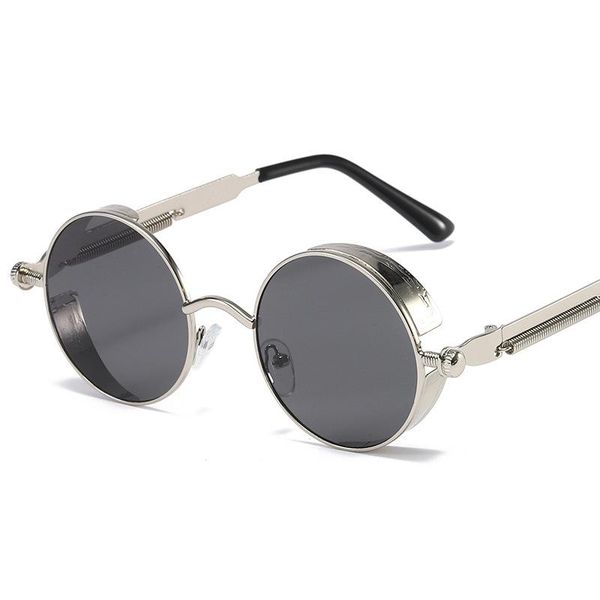 steampunk sunglasses round frame metal spring foot trendy fashion men and women, White;black
steampunk sunglasses round frame metal spring foot trendy fashion men and women, White;black