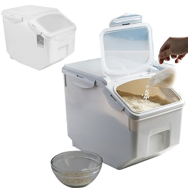 storage bottles & jars plastic 10kg rice grain box sealed moisture-proof large pet food container mildew anti-oxidation for kitchen
storage bottles & jars plastic 10kg rice grain box sealed moisture-proof large pet food container mildew anti-oxidation for kitchen
