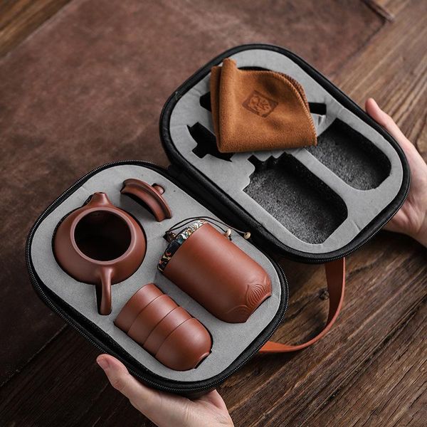 mugs travel tea set, portable household purple sand, one pot, four cups, caddy, outdoor car teacup
mugs travel tea set, portable household purple sand, one pot, four cups, caddy, outdoor car teacup