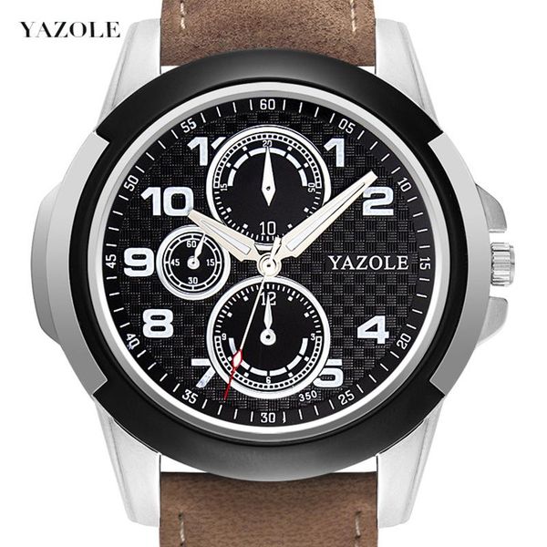 wristwatches yazole sport brand men's watches leather band luxury quartz luminous,swatch creative, Slivery;brown
wristwatches yazole sport brand men's watches leather band luxury quartz luminous,swatch creative, Slivery;brown