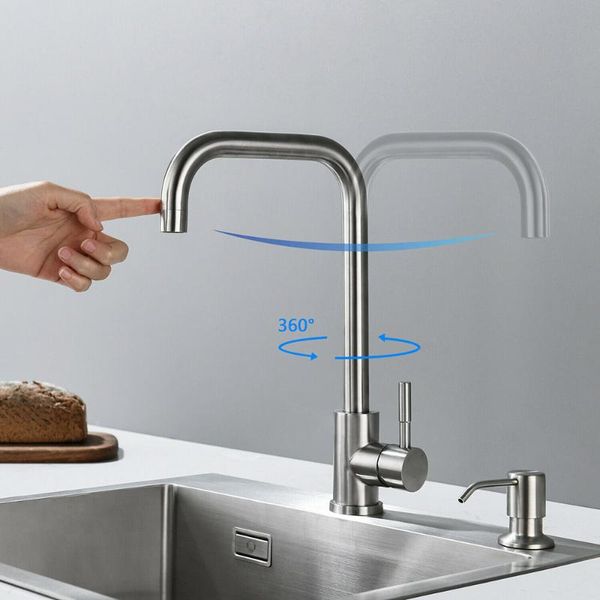 silver kitchen sink faucet mixer stainless steel 360 degree rotated water purification tap handle durable ceramic valve bathroom shower sets
silver kitchen sink faucet mixer stainless steel 360 degree rotated water purification tap handle durable ceramic valve bathroom shower sets