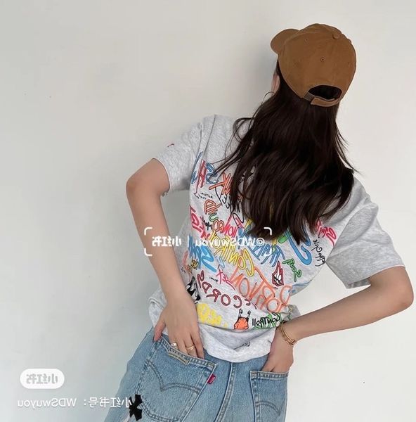 ch2021ss autumn winter new digital print back graffiti letter round neck short sleeve men's and women's same pullover t-shirt, White;black
ch2021ss autumn winter new digital print back graffiti letter round neck short sleeve men's and women's same pullover t-shirt, White;black