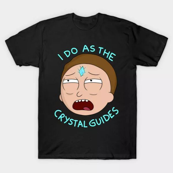 I Do As The Crystal Guides Pickle Cartoon Quote Funny Black T-Shirt S-6XL, White;black
I Do As The Crystal Guides Pickle Cartoon Quote Funny Black T-Shirt S-6XL, White;black