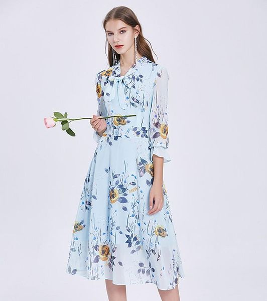 floral women midi three quarter sleeve dress bohemian a-line bowknot collar dresses female flower print blue casual, Black;gray
floral women midi three quarter sleeve dress bohemian a-line bowknot collar dresses female flower print blue casual, Black;gray