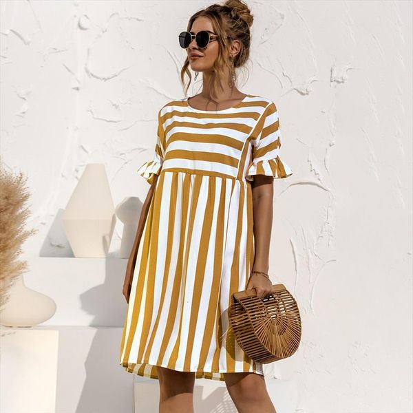 ruffle sleeve striped patchwork women dress summer casual o neck oversize loose dresses for fashion beach, Black;gray
ruffle sleeve striped patchwork women dress summer casual o neck oversize loose dresses for fashion beach, Black;gray